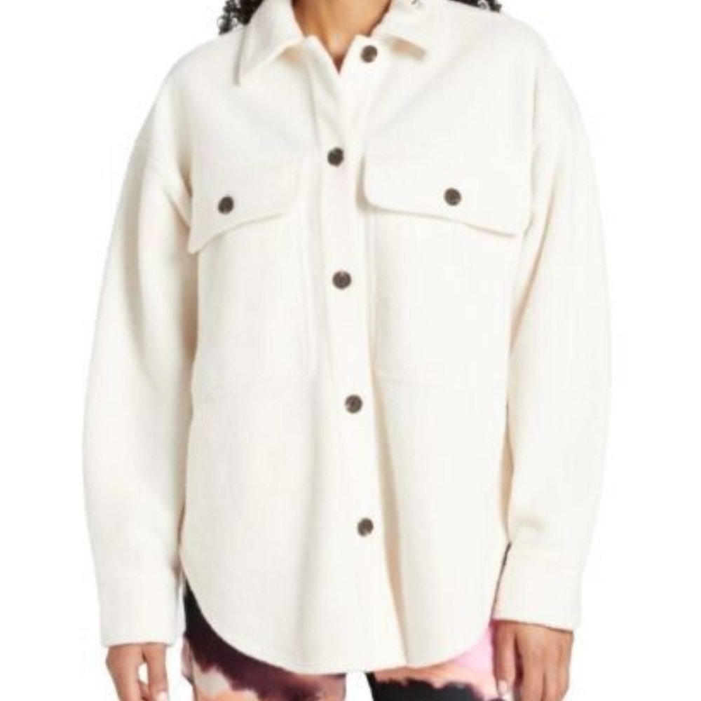 NWoT 32 Degrees Heat Women's Sherpa Teddy Shirt Jacket White Size XS/S $80 WWW02